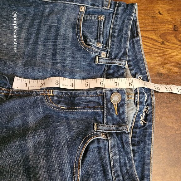 American Eagle Jeans 6 R Favorite Boyfriend Low Rise Medium Dark Wash Stretch - Picture 9 of 13